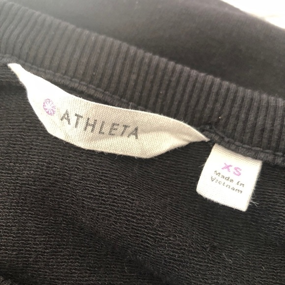 Athleta black Citytime mesh shoulder pullover sweatshirt size XS - Picture 5 of 7